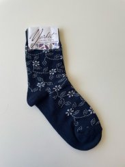 Ponožky modrotisk tmavě modré