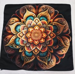 Povlak na polštář z panelu - mandala žlutá