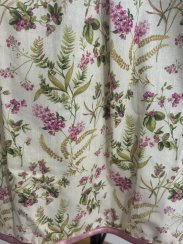 Zavinovací sukně skládaná - fialové kvítí