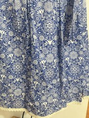 Zavinovací sukně skládaná - modrotisk 2