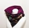 Šála nákrčník - brouci s fialovou