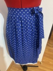 Zavinovací sukně skládaná - modrotisk 4