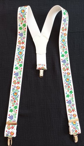 Pánské šle s potiskem - drobný folklor