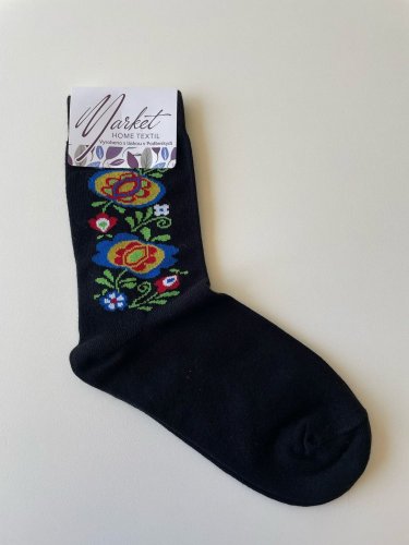 Ponožky folklor na černém podkladu