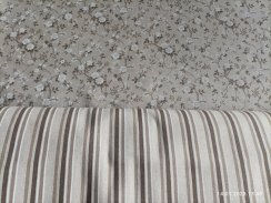 Režná (směsová bavlna) - drobné hnědo bílé květy