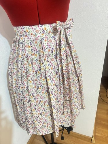 Zavinovací sukně skládaná - barevné kvítečka