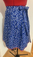 Zavinovací sukně skládaná - modrotisk 3