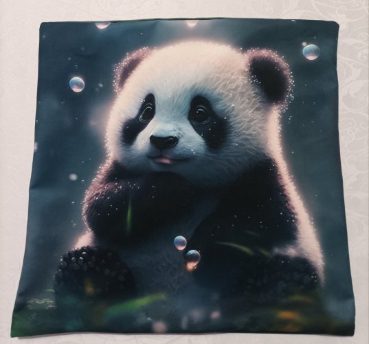 Povlak na polštář z panelu - panda