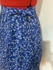 Zavinovací sukně skládaná - modrotisk 3