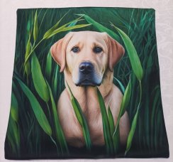 Povlak na polštář z panelu - pes labrador