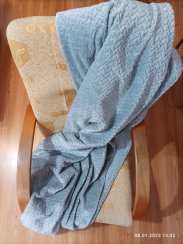 Deka, přehoz- šedá minka