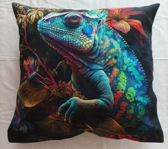 Povlak na polštář z panelu - chameleon