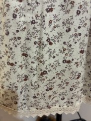 Zavinovací sukně skládaná - jemné kvítečka hnědé